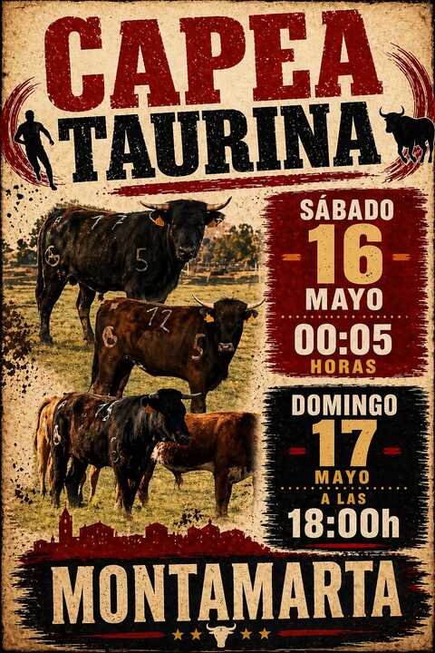 Cartel capea taurina en Montamarta