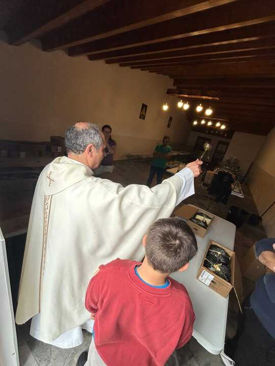Bendición pan y el queso en Bamba