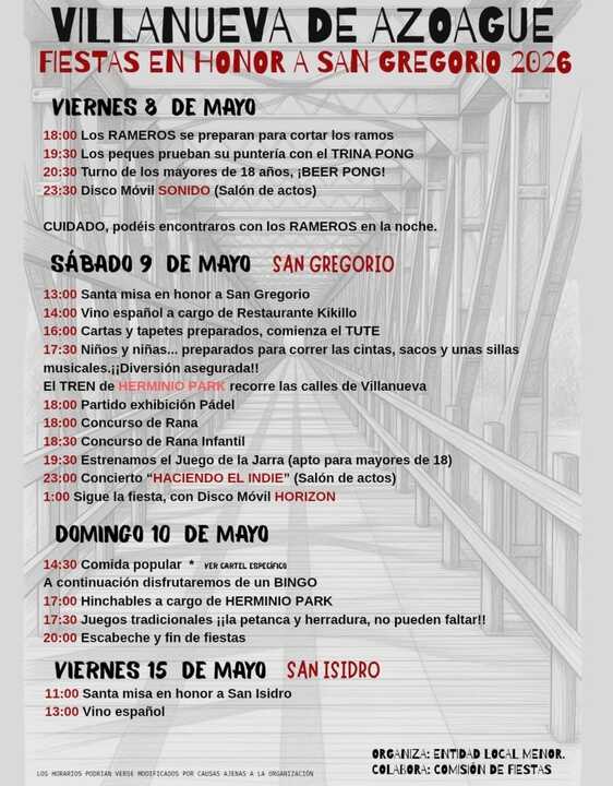 cartel fiestas Villanueva de Azoague