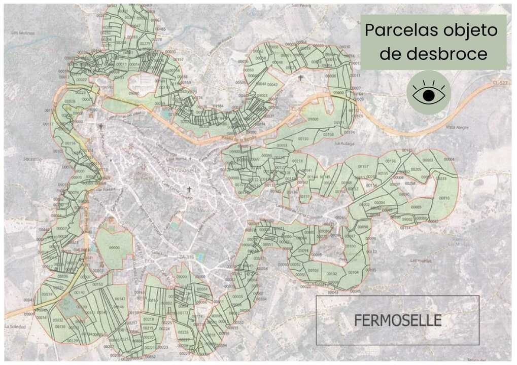 plano parcelas entorno casco urbano Fermoselle