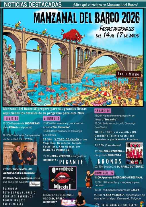 Fiestas Patronales Manzanal del Barco cartel