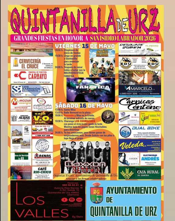 cartel fiestas San Isidro Quintanilla de Urz