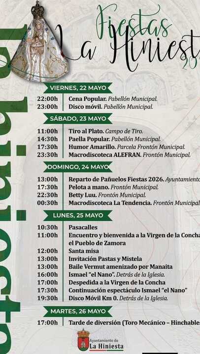 Cartel La Hiniesta 2026 fiestas