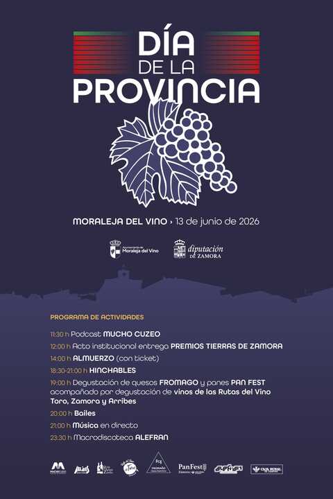 Cartel Día de la Provincia 2026 en Moraleja del Vino