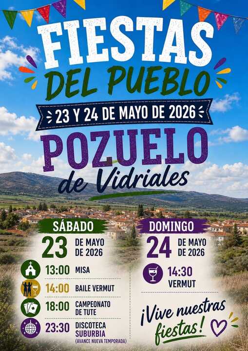 cartel fiestas de la novena en Quiruelas de Vidriales