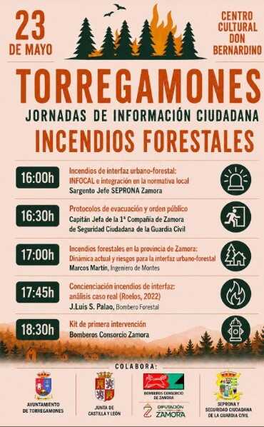 Jornada de información a la ciudadania incendios forestales Torregamones