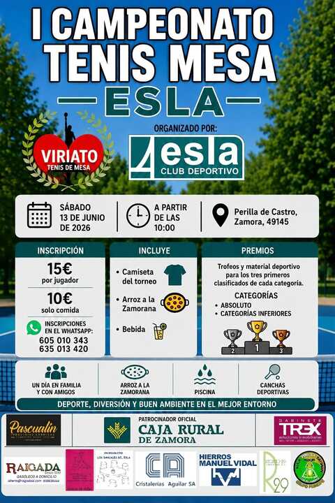 I Campeonato Tenis de Mesa Perilla de Castro