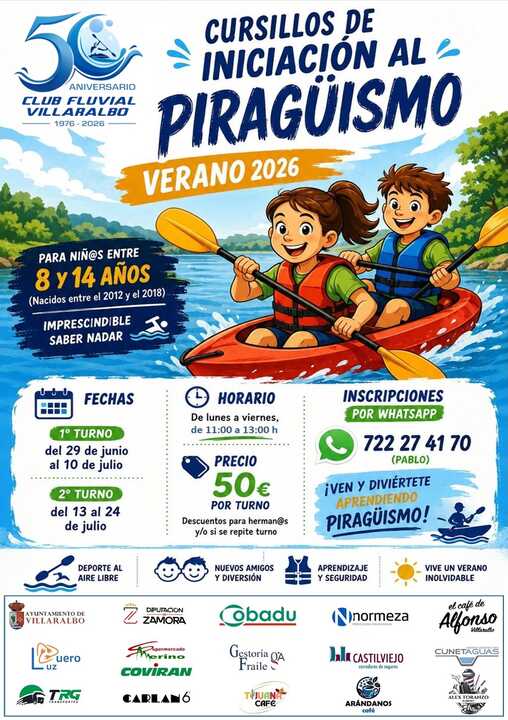 Cursillos de piragüismo Club Fluvial Villaralbo