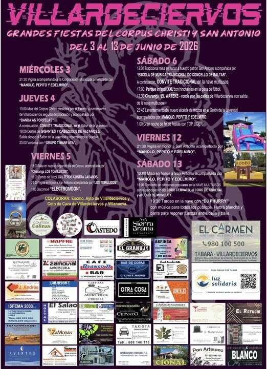 Villardecirvos Corpus y San Antonio