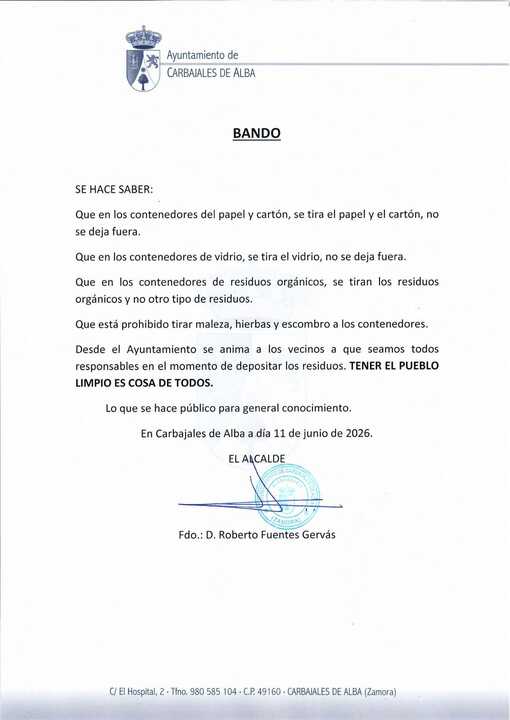BANDO RESIDUOS CARBAJALES DE ALBA