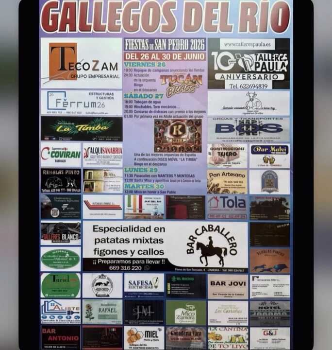 cartel fiestas Gallegos del Río