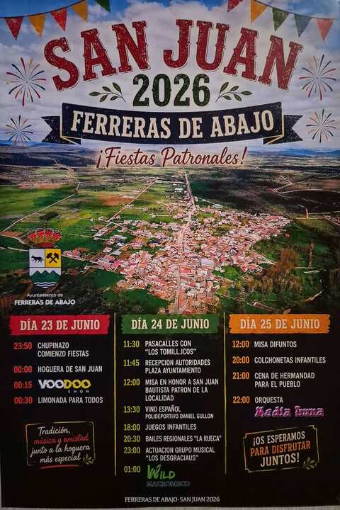 cartel fiestas de San Juan Ferreras de Abajo