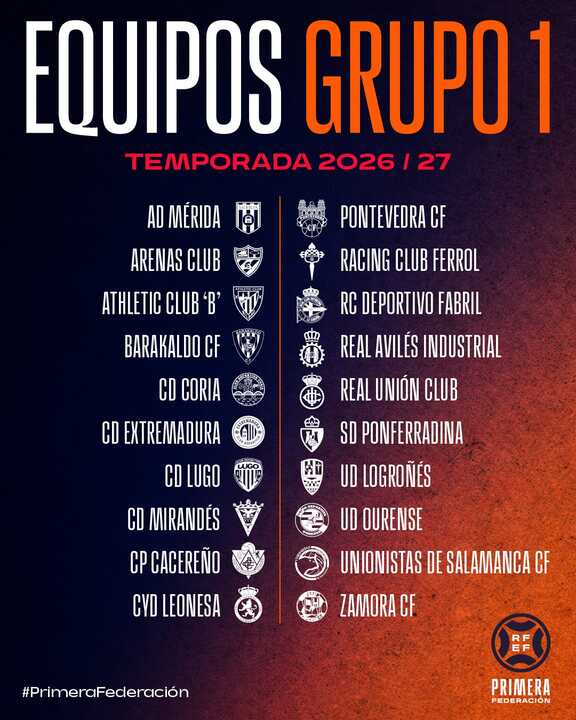 Primera Federación Grupo 1 Temporada 2026/2027
