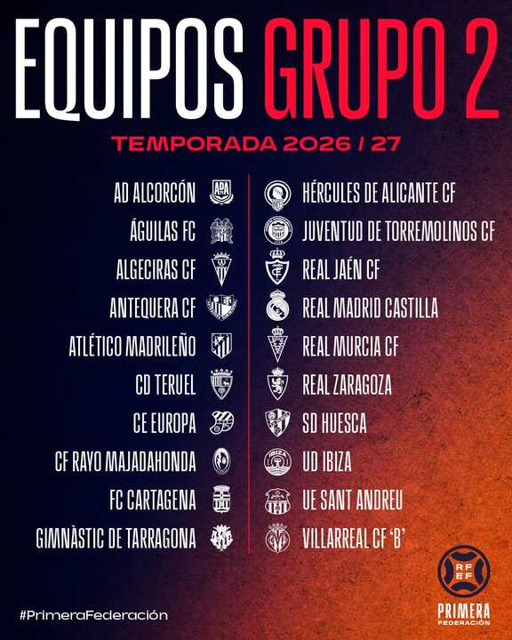 Primera Federación Grupo 2 Temporada 2026/2027