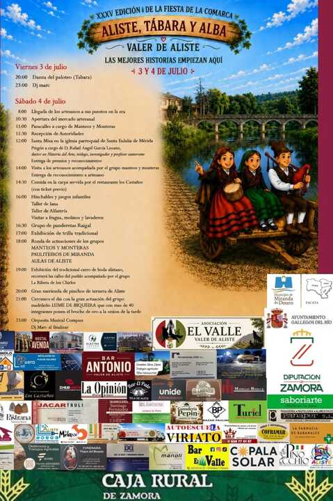 cartel XXXV DÍA DE LA COMARCA ALISTE, TÁBARA Y ALBA