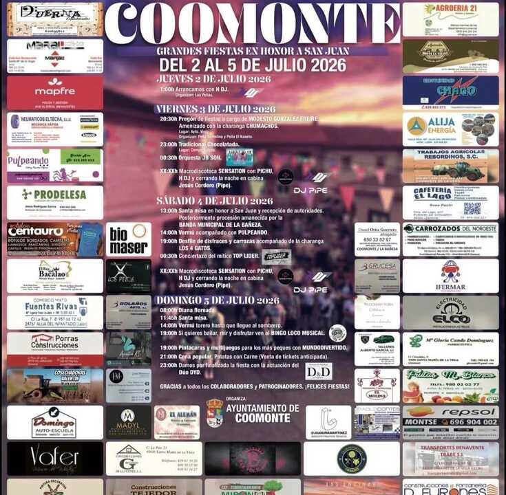 cartel fiestas Coomonte