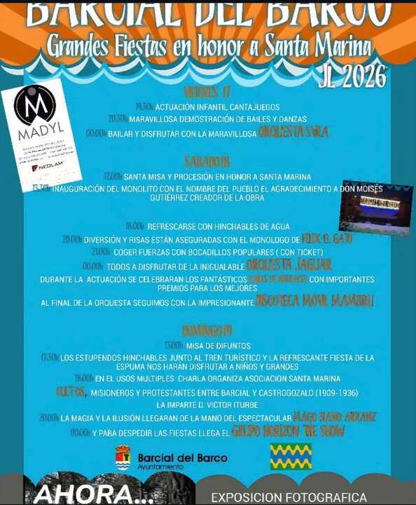 cartel fiestas de Barcial del Barco