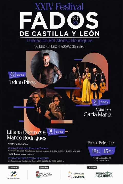 Cartel Festival Fados Castilla y León en Zamora