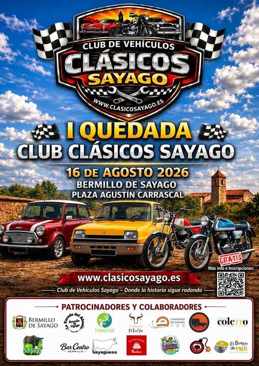 cartel quedadada coches clásicos de Sayago