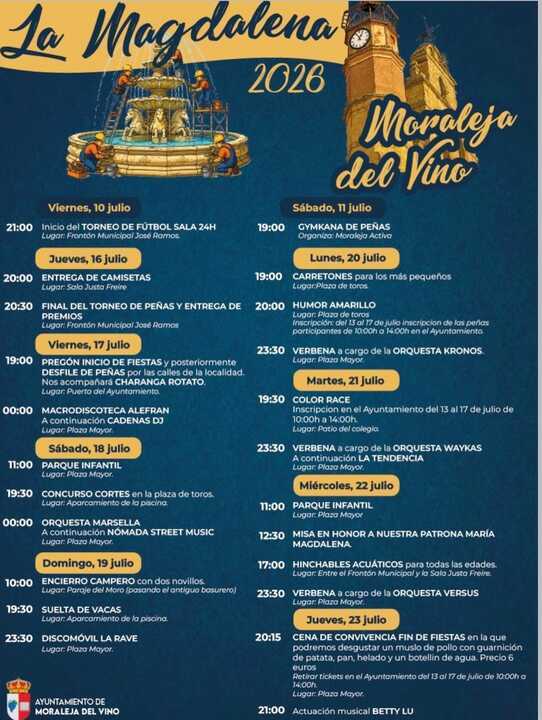 cartel fiestas Magdalena 2026