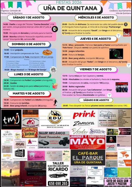 cartel fiestas Uña de Quintana