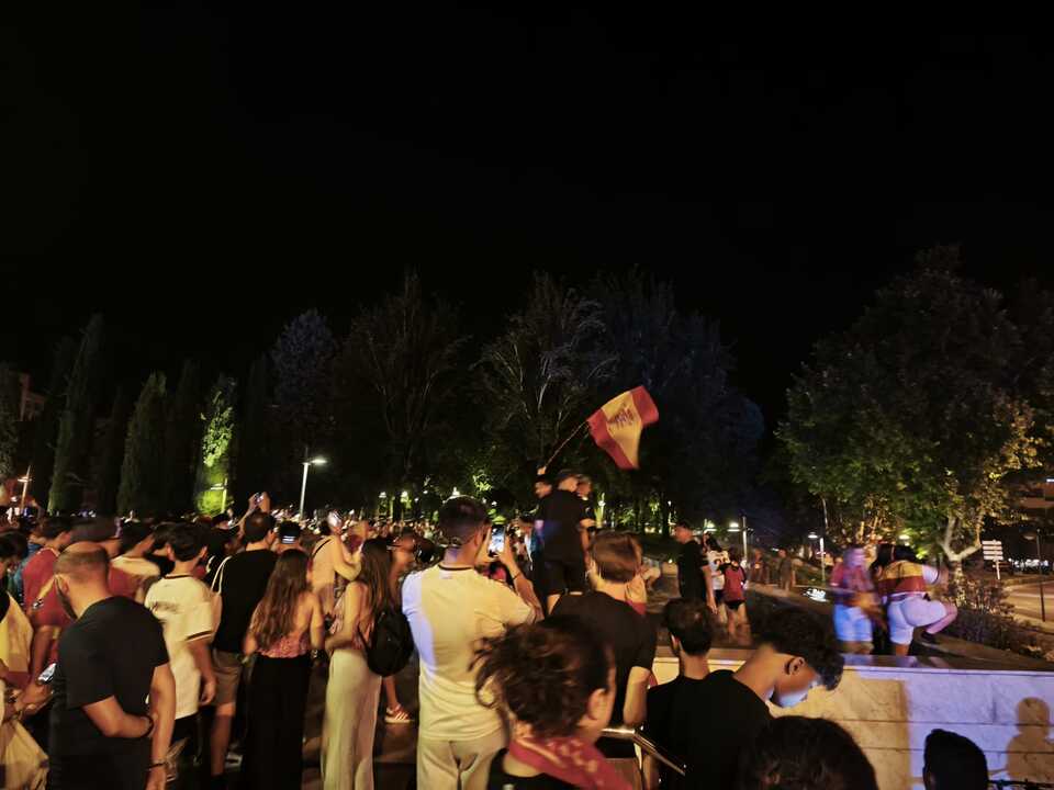 La celebración del Mundial en Zamora termina sin incidentes ni daños en la fuente de La Marina
