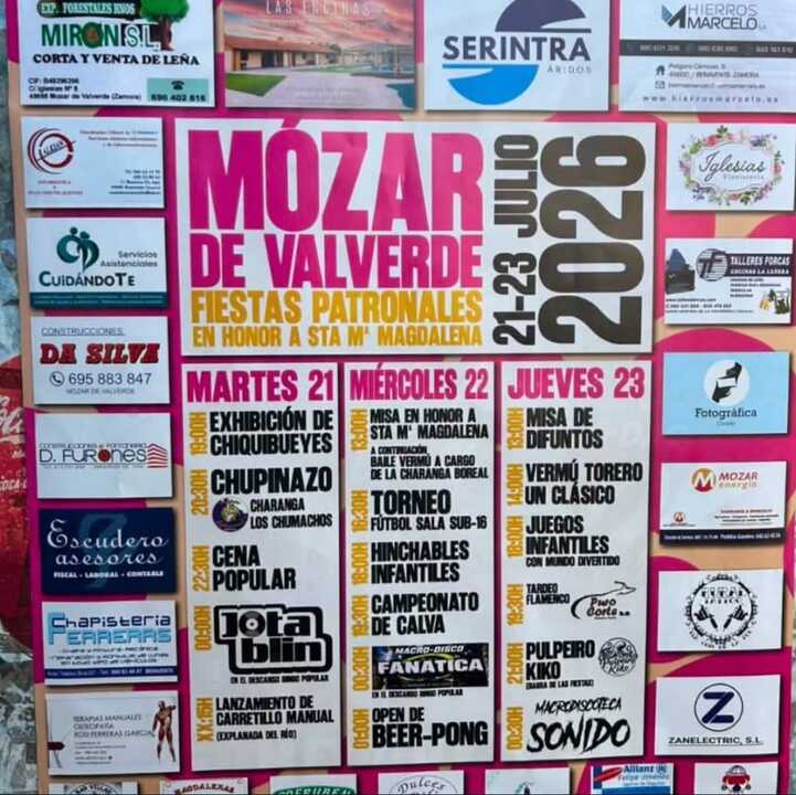cartel fiestas de Mózar de Valverde