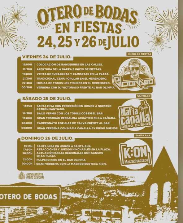 cartel de fiestas de Otero de Bodas