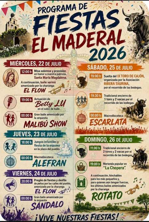 cartel fiestas de El Maderal