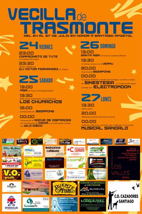 cartel de fiestas de Vecilla de Transmonte