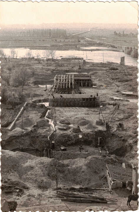 Construcción puente rio Esla 1952-1953