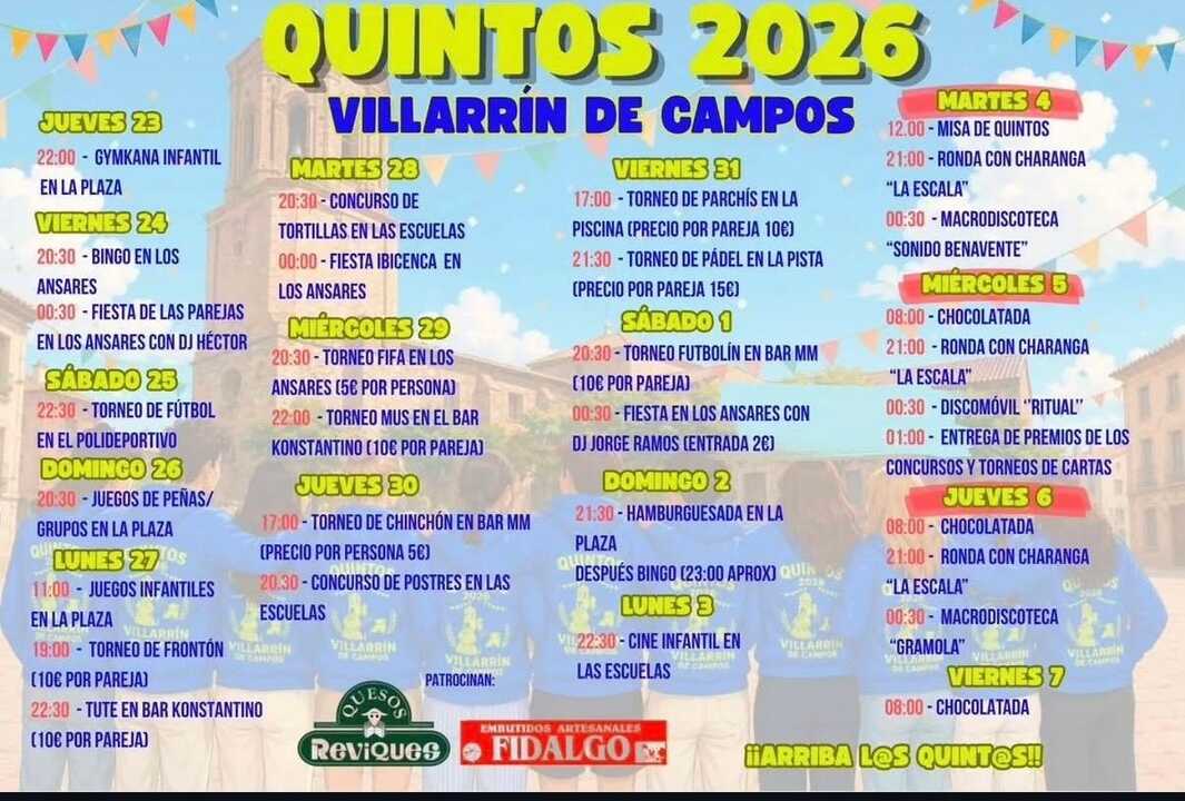cartel de fiestas villarrín de Campos