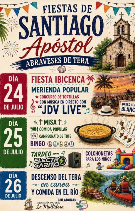 cartel fiestas de Abraveses de Tera