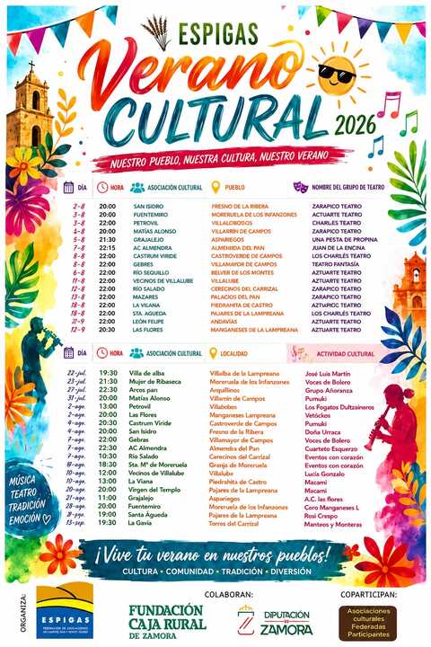 cartel Verano Cultural Espigas