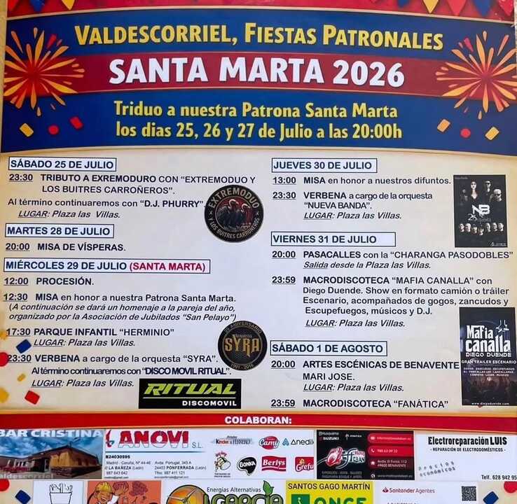 cartel fiestas Valdescorriel