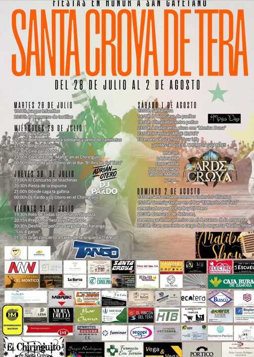 cartel fiestas de Santa Croya de Tera