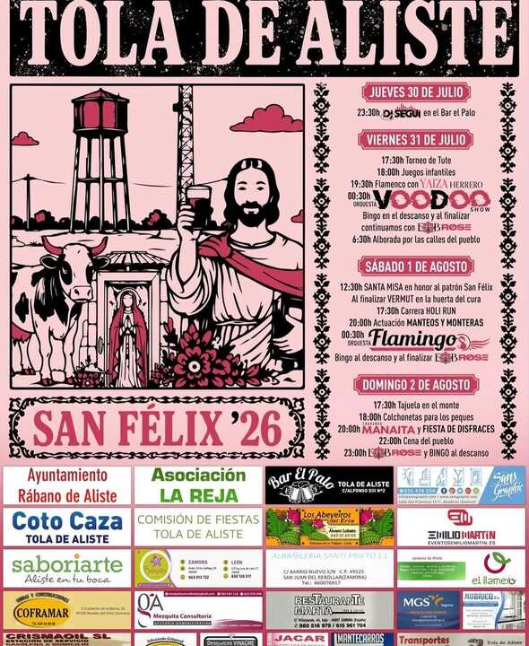 cartel fiestas de Tola de Aliste