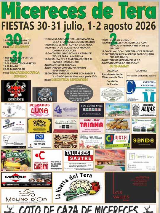 cartel fiestas de Micereces de Tera
