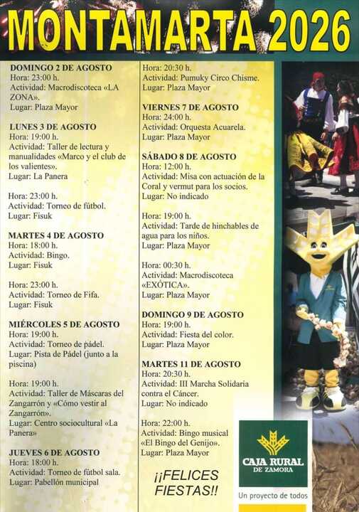 cartel fiestas de Montamarta
