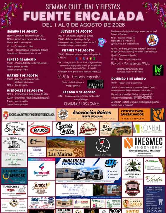 cartel fiestas de Fuente Encalada