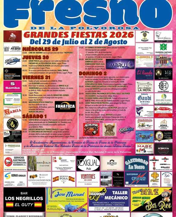 cartel fiestas de Fresno de la Polvorosa