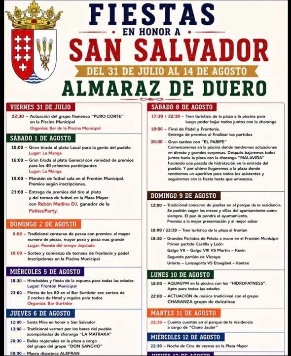 cartel fiestas de Almaraz de Duero