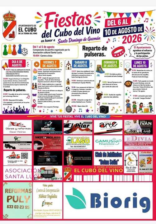 cartel fiestas el Cubo del Vino
