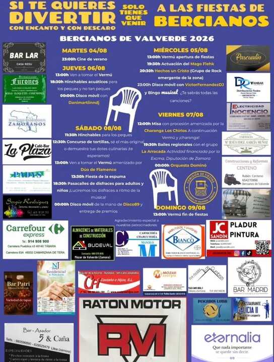 cartel fiestas de Bercianos de Valverde