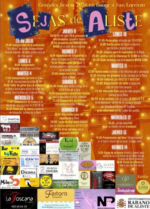 cartel fiestas de Sejas de Aliste
