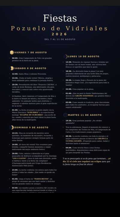 cartel fiestas de Pozuelo de Vidriales
