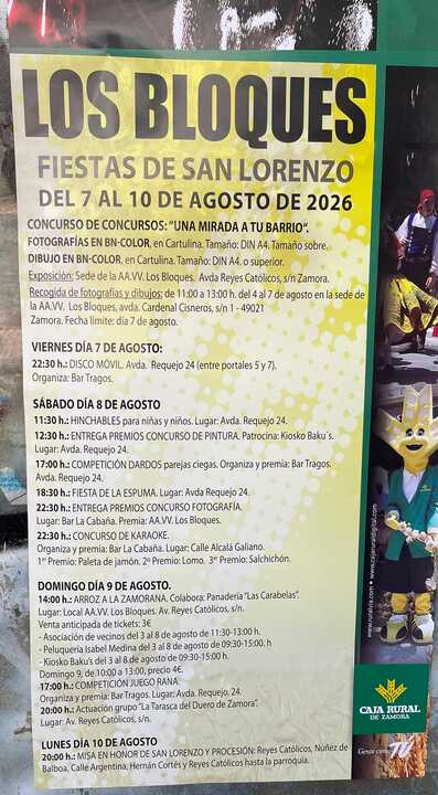cartel fiestas Los Bloques