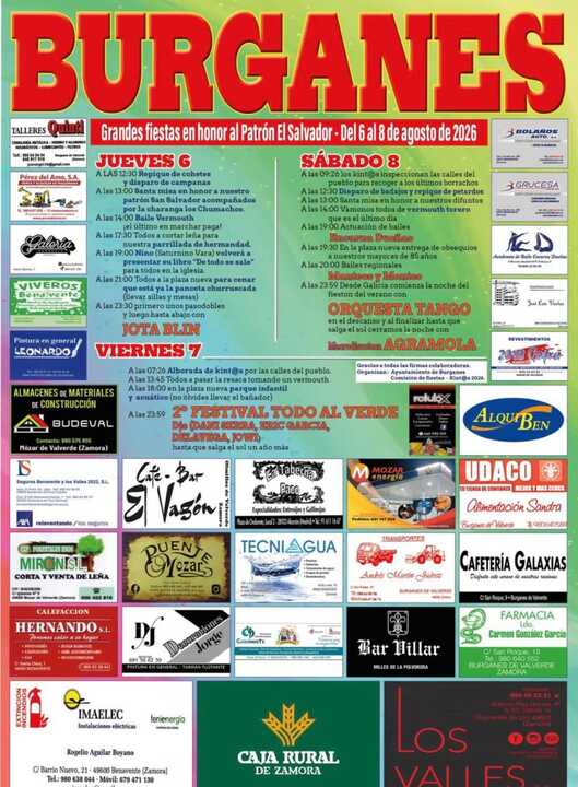 cartel fiestas de Burganes de Valverde