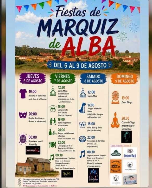 cartel fiestas de Marquiz de Alba