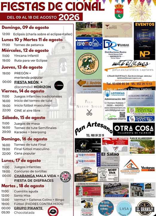 cartel fiestas de Cional